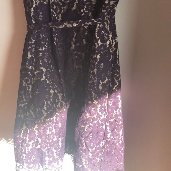 Eliza J fit and flare with lace overlay dress - Picture 3 of 9